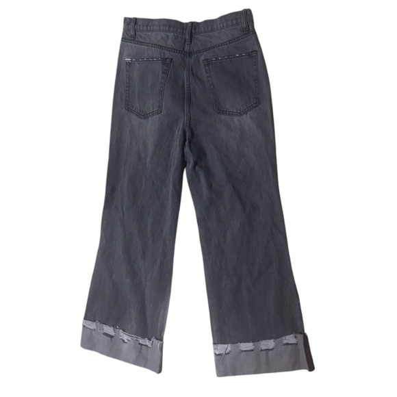 ALICE + OLIVIA Women’s Distressed High Waist Raw Cuffed Boyfriend Jeans - Picture 4 of 16